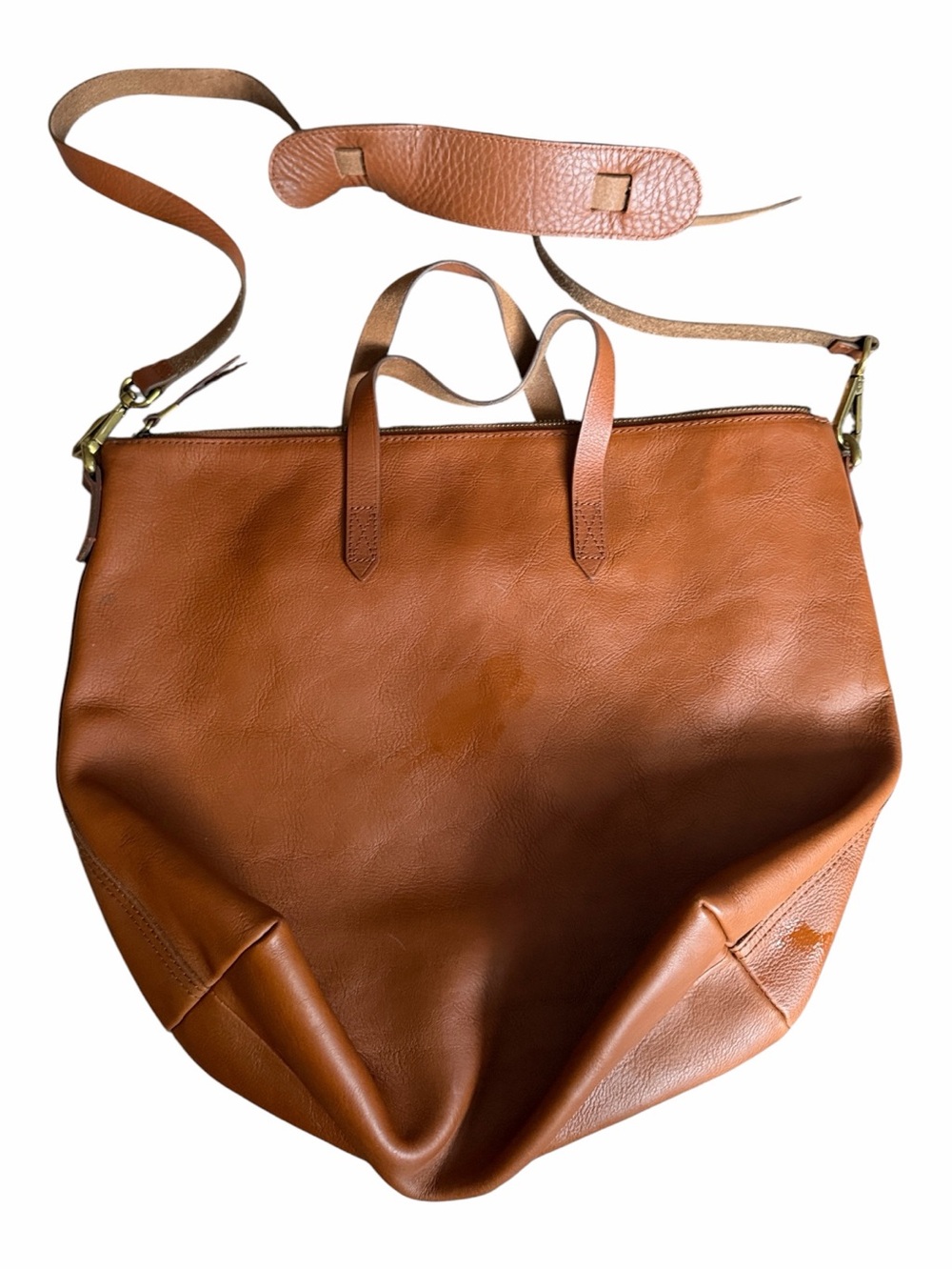 Madewell Zip Top Transport Carryall English Saddle Color - Picture 4 of 13
